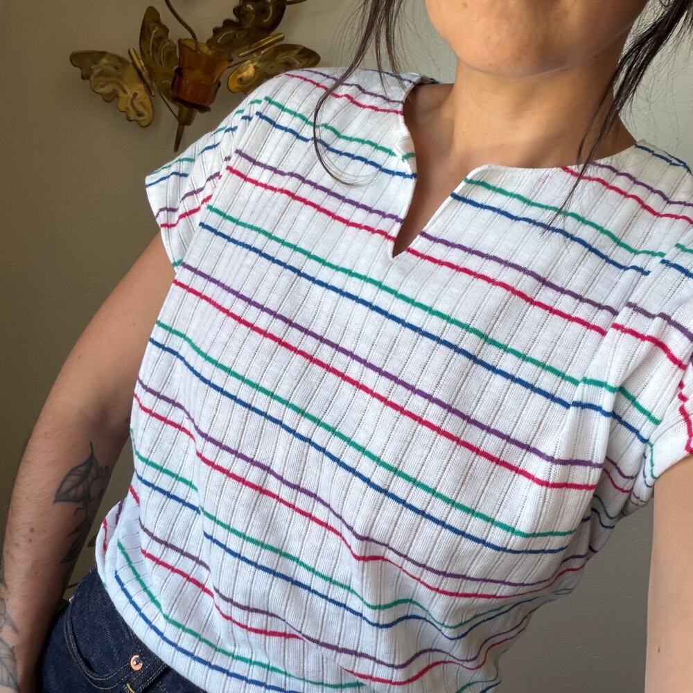 Vintage Striped Tee size small